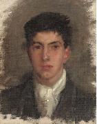 Henry Scott Tuke Portrait of Johnny Jackett oil painting on canvas